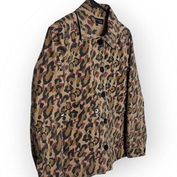 Veronica Beard Jeans Women's Leopard Print Mercer Denim Jacket size XS - Picture 2 of 6